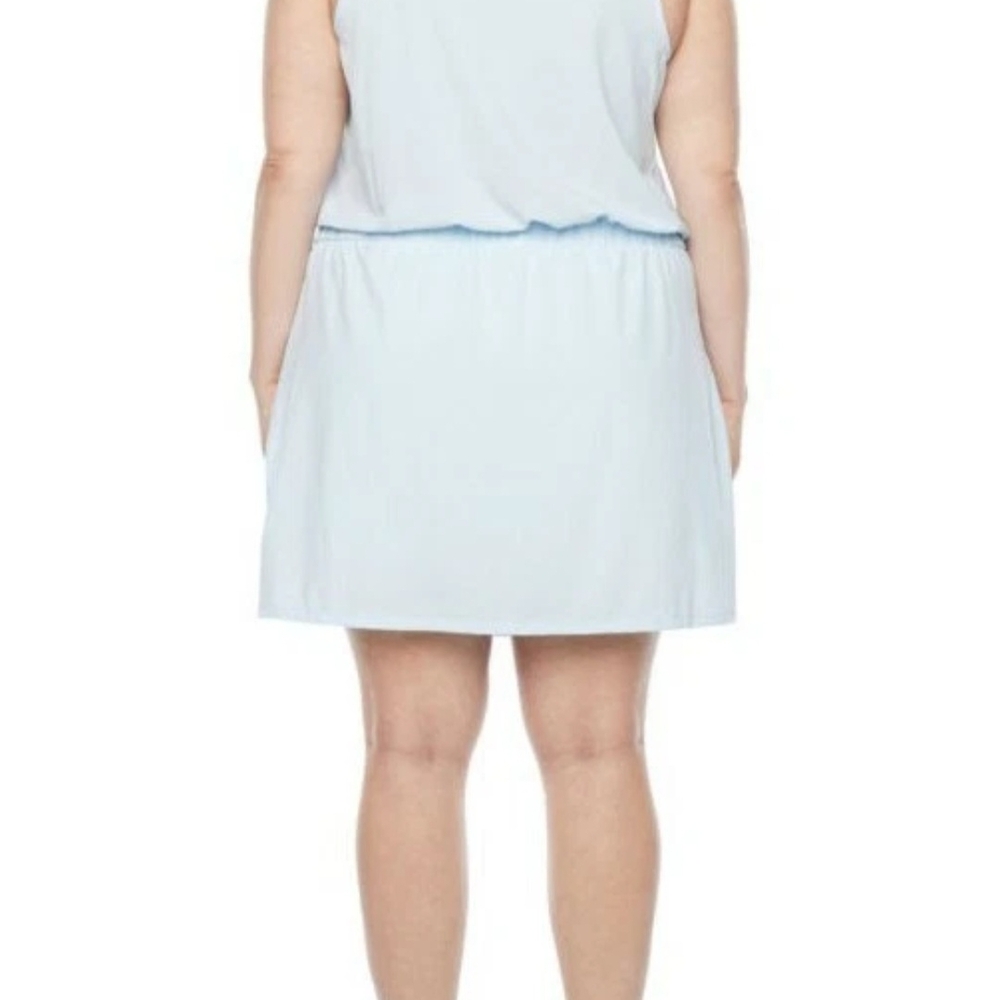 Stylus Bike Short Sleeveless A-Line Dress Plus Size 2X Color Blue Freeze New $20 - Picture 5 of 15